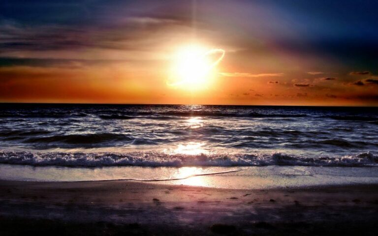 Golden Black Sea Coast Sunset